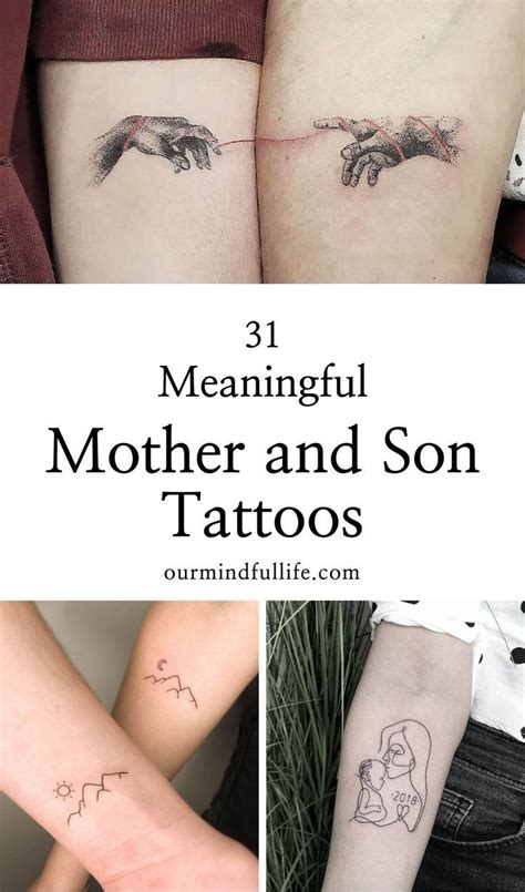 son and mother matching tattoos|31 Mother.